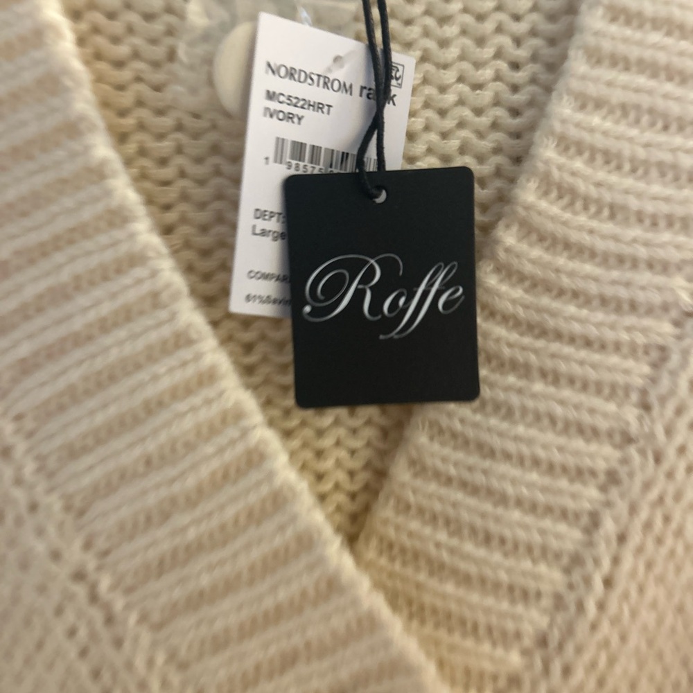 NWT ROFFE pink heart 🩷 appliqué cardigan sweater. - Picture 13 of 16